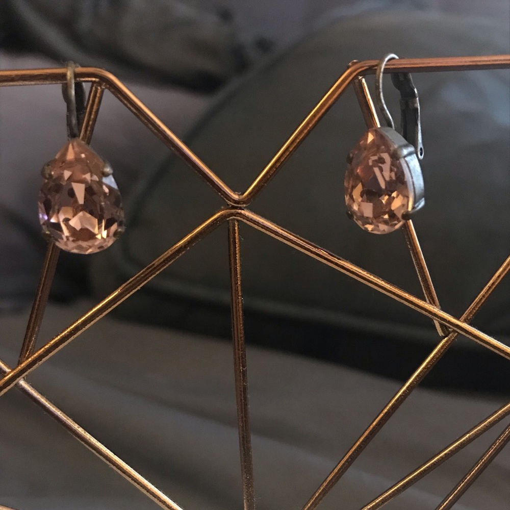 Sabika pink drop earrings